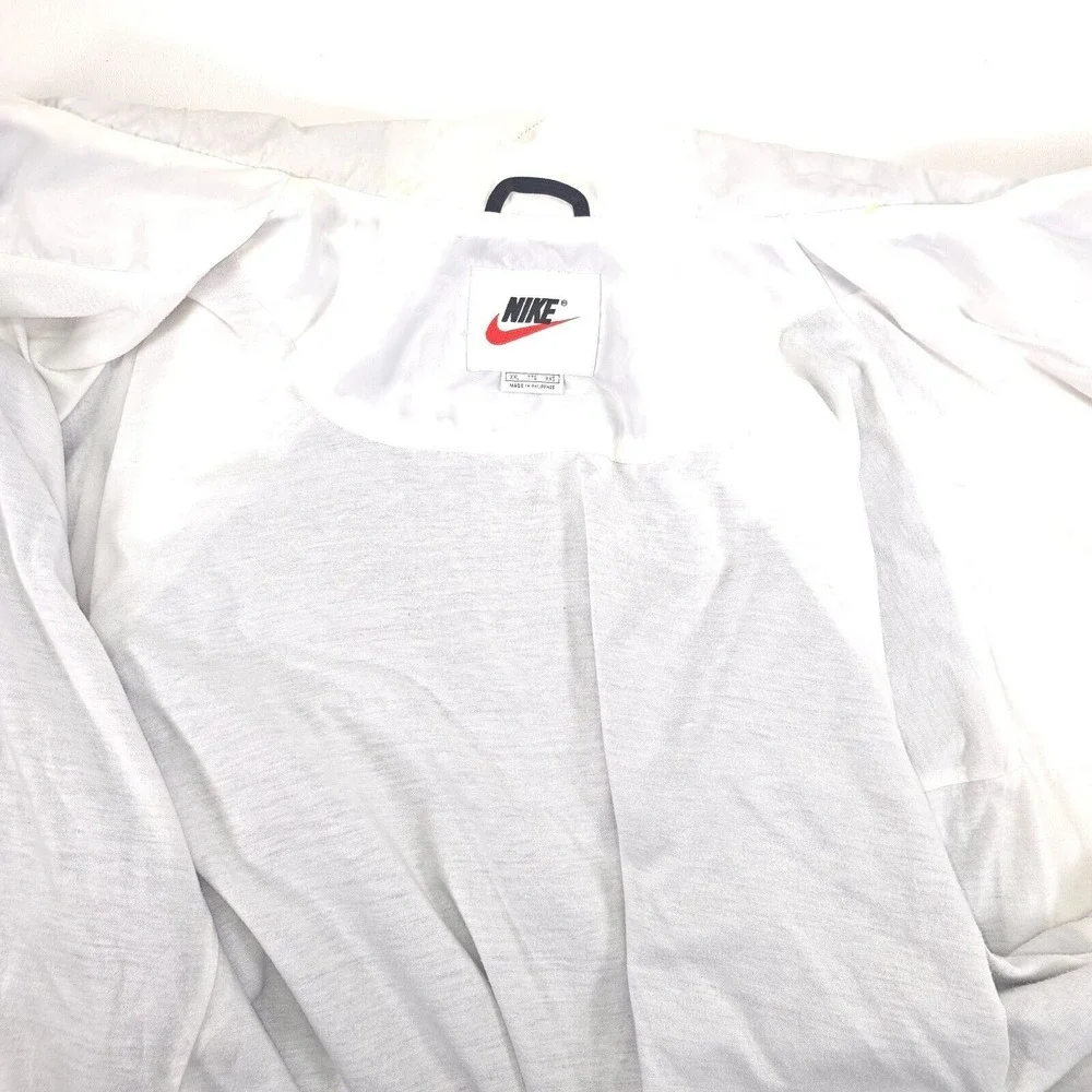 VTG Nike Track Jacket Men's XXL 2XL 90s Blue White Nylon Full‎ Zip Performance - Picture 5 of 16